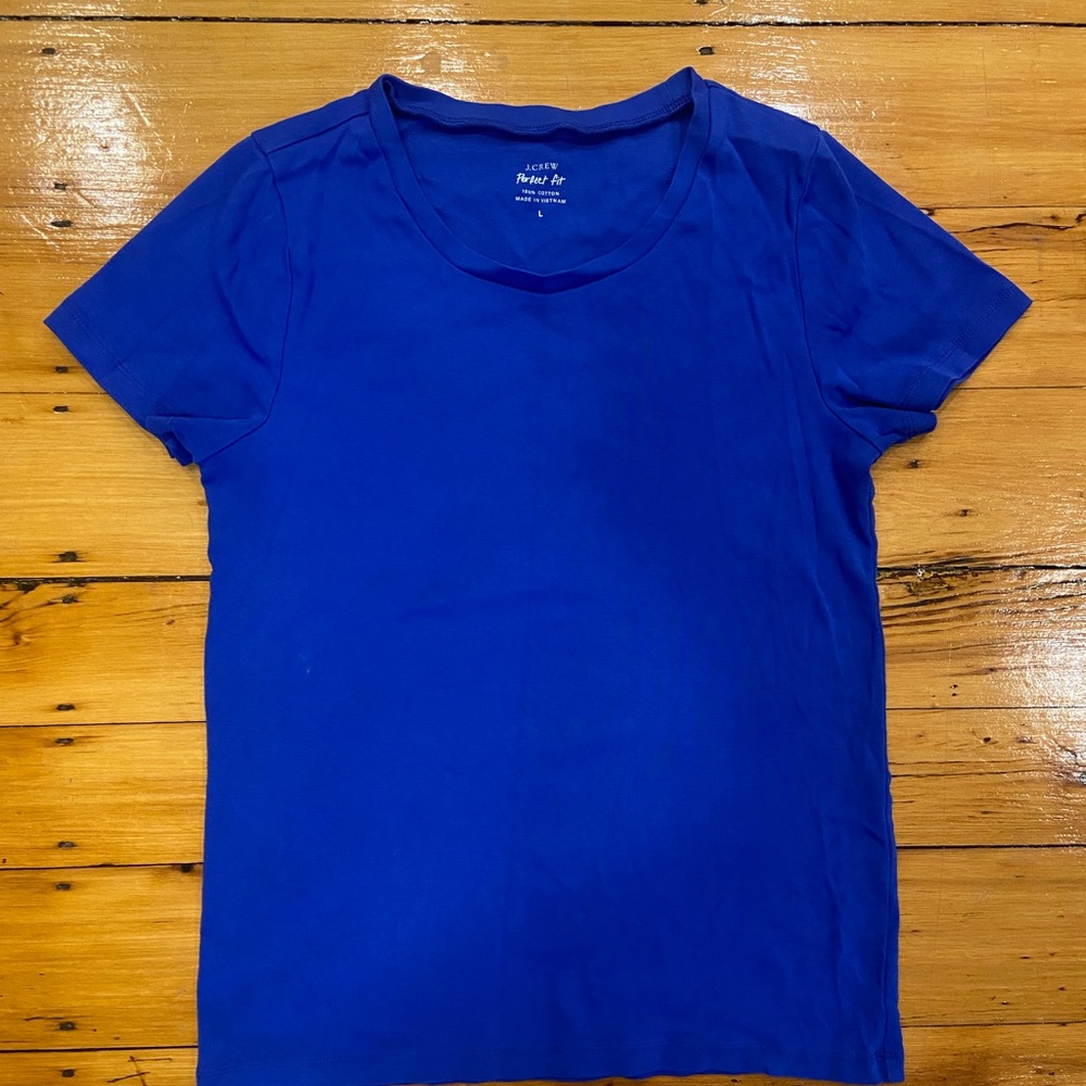 J. Crew Women's Short Sleeve Tee - Blue